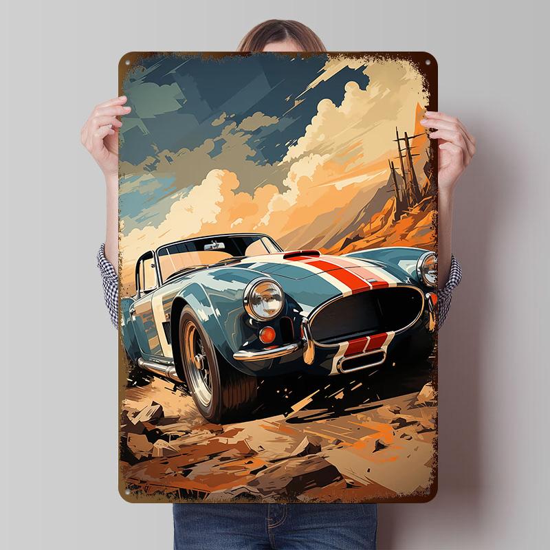 AC Cobra Classic Car Printed Poster Customized Wall Art Retro Vintage Metal Tin Signs for Room Modern Home Decoration Luxury