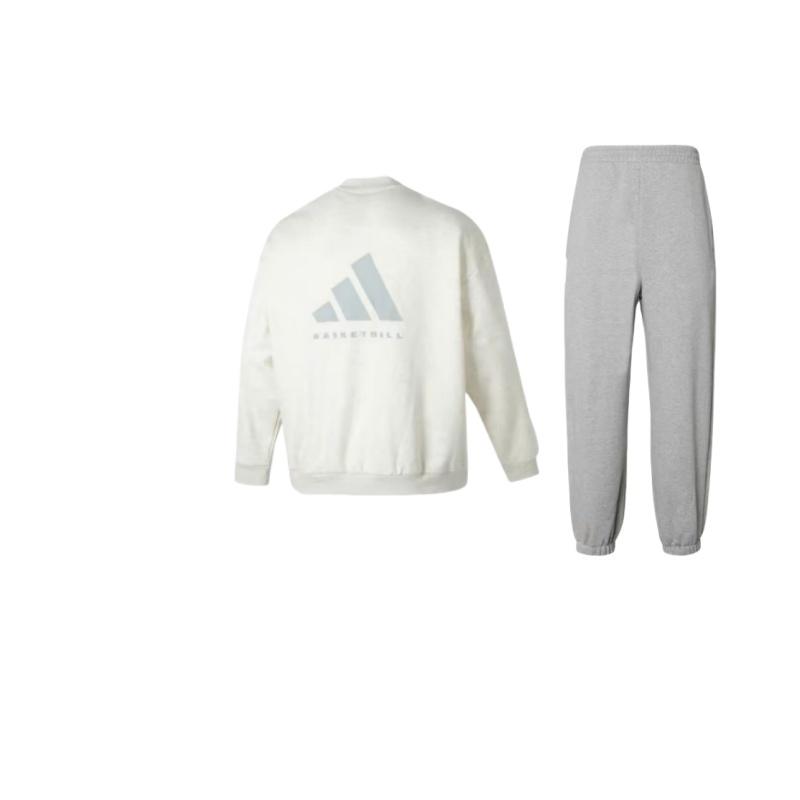 

Adidas Letter Logo Print Running Fitness Training Long Sleeve Tapered Pants Casual Sports Suit Unisex suit IV7608+IX1965 XXL