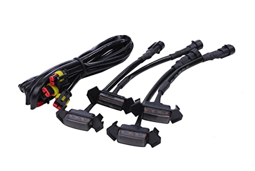 

Светодиодные маркеры решетки CustomDivine, набор из 4 шт., для фар Toyota Amber, решетки Tacoma TRD Pro, дымчатой линзы, различных запчастей (Дымовая линза)