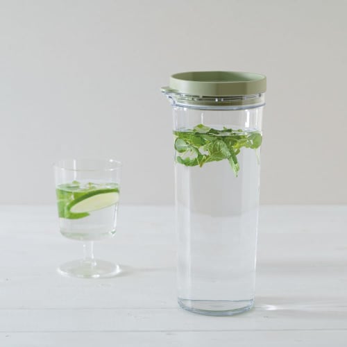 HARIO JUSIO Freezer Pot, 1100ml Capacity, Smoky Green Tritan, Shatter-Resistant, Boiler and Dishwasher Safe, Made In Japan, FPJ-11-SG