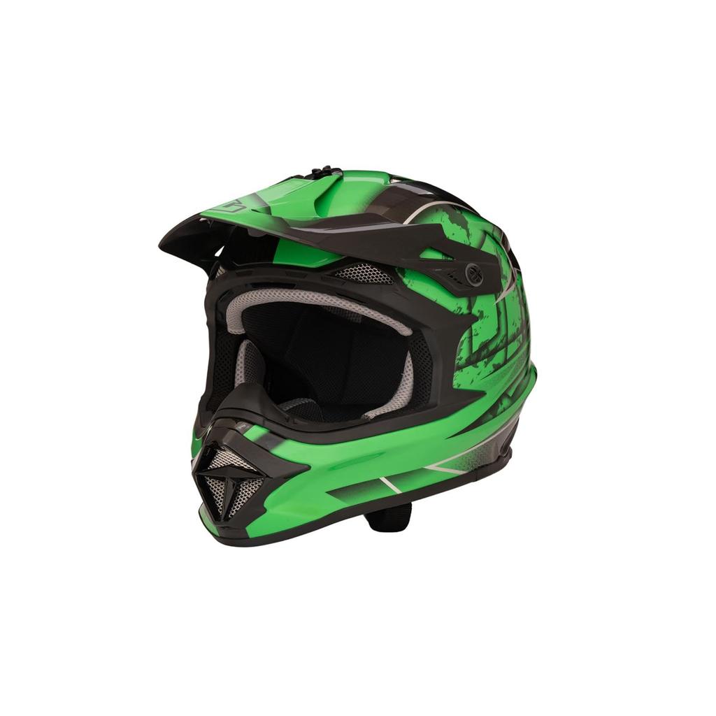 ZEALOT Mud Jumper 2 Helmet Carbon Hybrid Standard Graphic Green L Size Off-Road 59-60cm MJC0015/L
