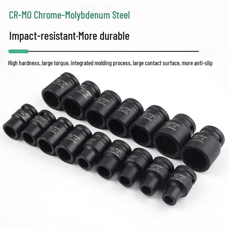 12-Point Star Pneumatic Air Gun Socket 1/2" Drive Quick Wrench Flower-Shaped Head.