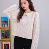 Lazy Style Soft Glutinous Color Dot Sweater for Girls Loose Knit Pullover Versatile Casual Top for Autumn and Winter Jacket New