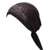 Fashion Women Lady Rhinestone Hat Cap Hair Loss Cover Soft Head Scarf Headwrap
