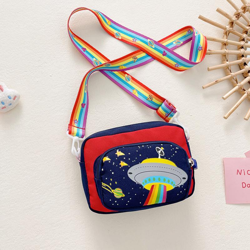 Adorable Cartoon Kids Shoulder Bag Breathable Durable Oxford Cloth Cute Accessory