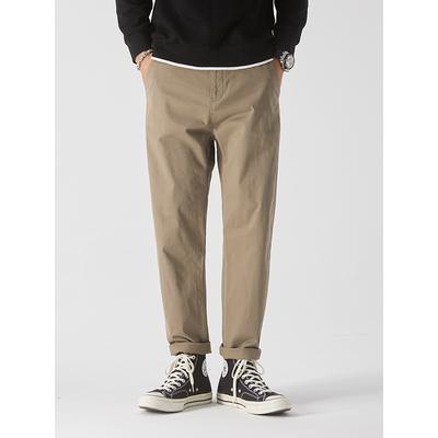 | Trend Slim Fit Fashion Pants Men's Trend Solid Color Versatile Tapered Basic Casual Pants Men's
