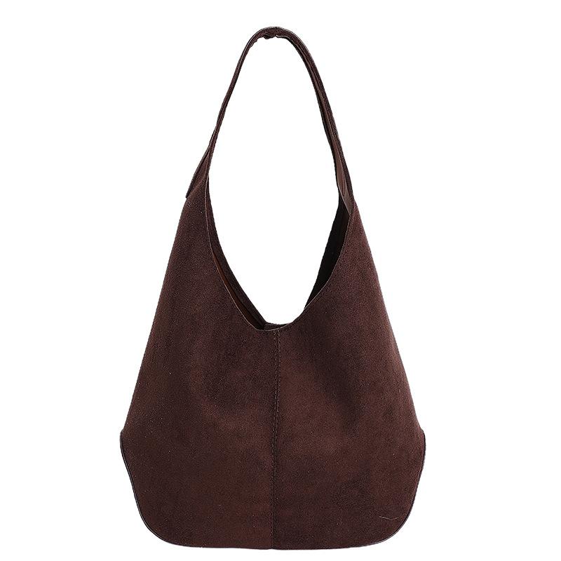 Bags Women's 2025 New Trendy Autumn and Winter Premium Retro Suede Shoulder Bag Lazy Commuter Tote Bag