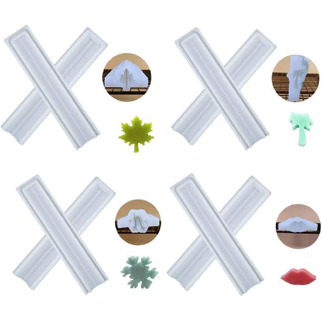 Silicone Tube Column Soap Candle Mold Nonstick Embed Soap Making Supplies (Snowflake)