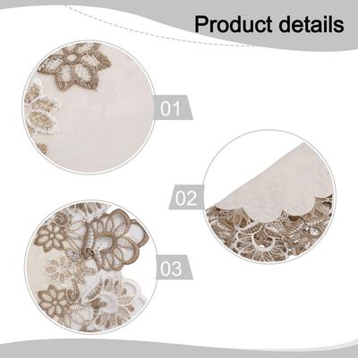 Tablecloth Dustproof Floral Home Festival Lace Round