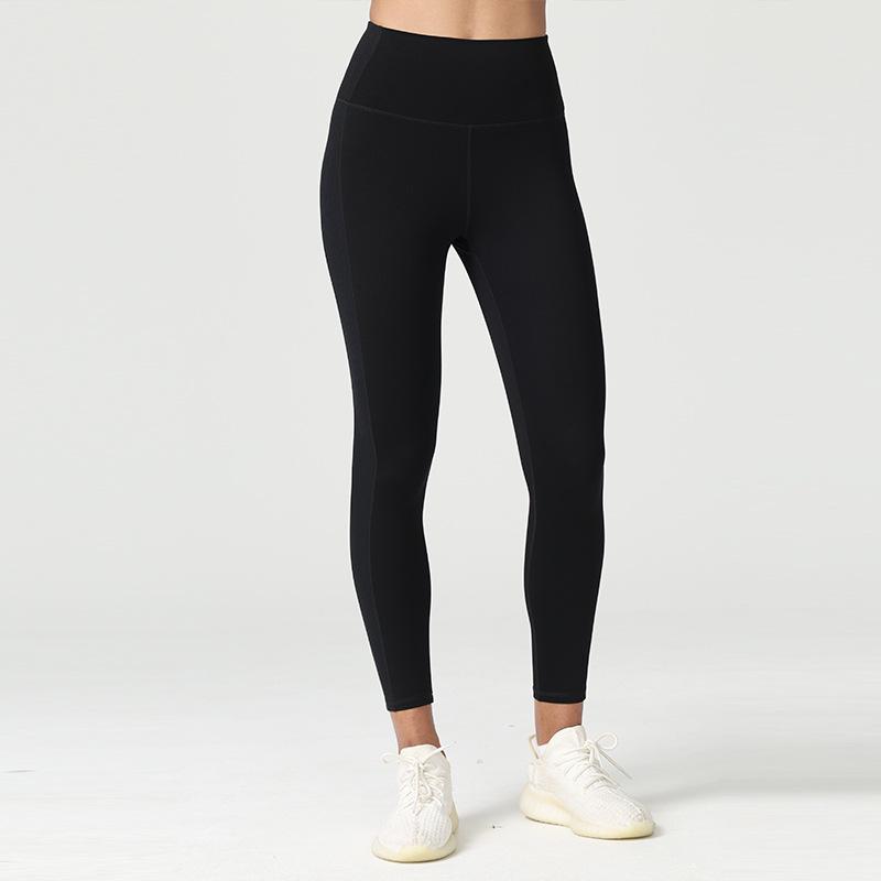 Spring-Summer High Waist Ribbed Patchwork Leggings: Butt-Lifting, Tummy-Control Yoga & Running Pants