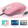 RYRA USB Type-C Wired Mouse Colorful Glowing Gaming Mouse New Pink Cute Kaqiu Mouse Optical Mouse Dazzling Gamer Pink Cute