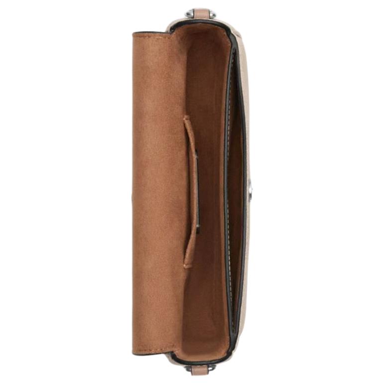 Coach Hailey Brook Flap 20 Logo Closure Crossbody Shoulder Bag Women bags Beige CAN70-SVPWH