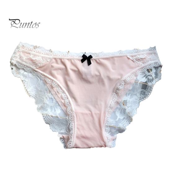 

Женское нижнее белье Ice Silk, сексуальные кружевные трусики с низкой талией, бесшовные трусы-шорты, дышащие, эластичные трусы L розовый