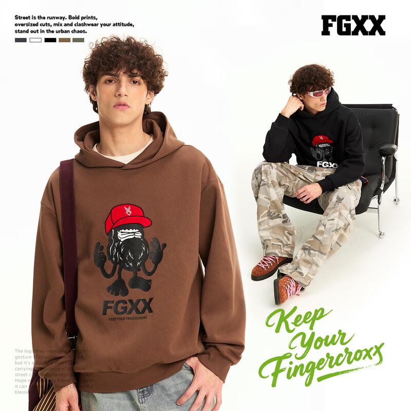 Fingercroxxit Men's Heavyweight Street Style Hooded Sweatshirt