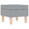 Rocking Chair with Footstool Light Grey Fabric