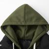 Winter new men's and women's coats fake two-piece cotton-padded clothes trend students thickened hooded cotton-padded jackets thermal jackets