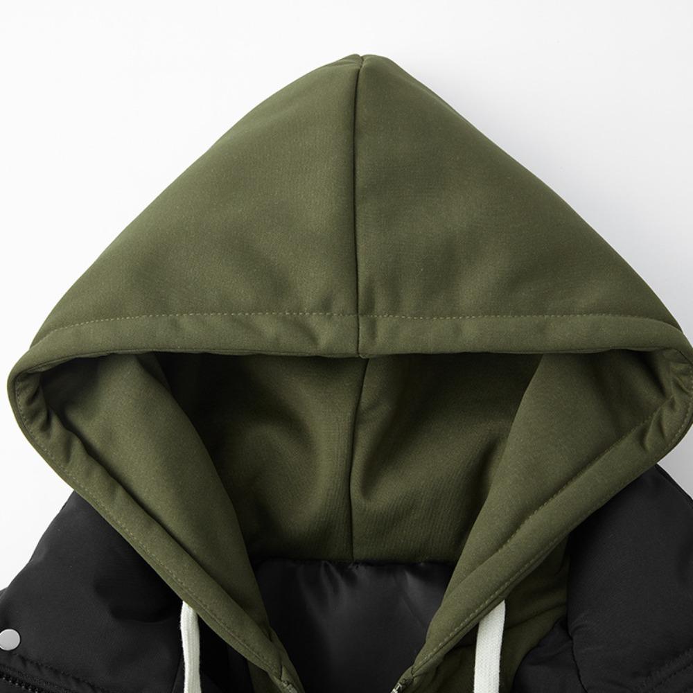 Winter new men's and women's coats fake two-piece cotton-padded clothes trend students thickened hooded cotton-padded jackets thermal jackets
