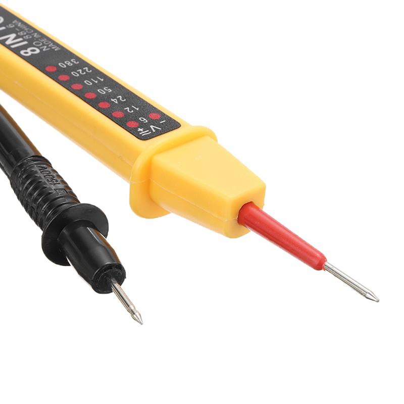 High Quality 8-In-1 Voltage Tester Auto Car Voltage Test Pen AC DC 6-380V Electrical Instruments Tester Detector