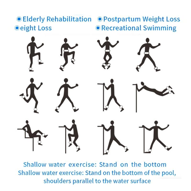 Anelli galleggianti in schiuma per nuoto con fibbie a sgancio rapido Cinture per caviglie e braccia per fitness, esercizio, allenamento Accessori per piscina