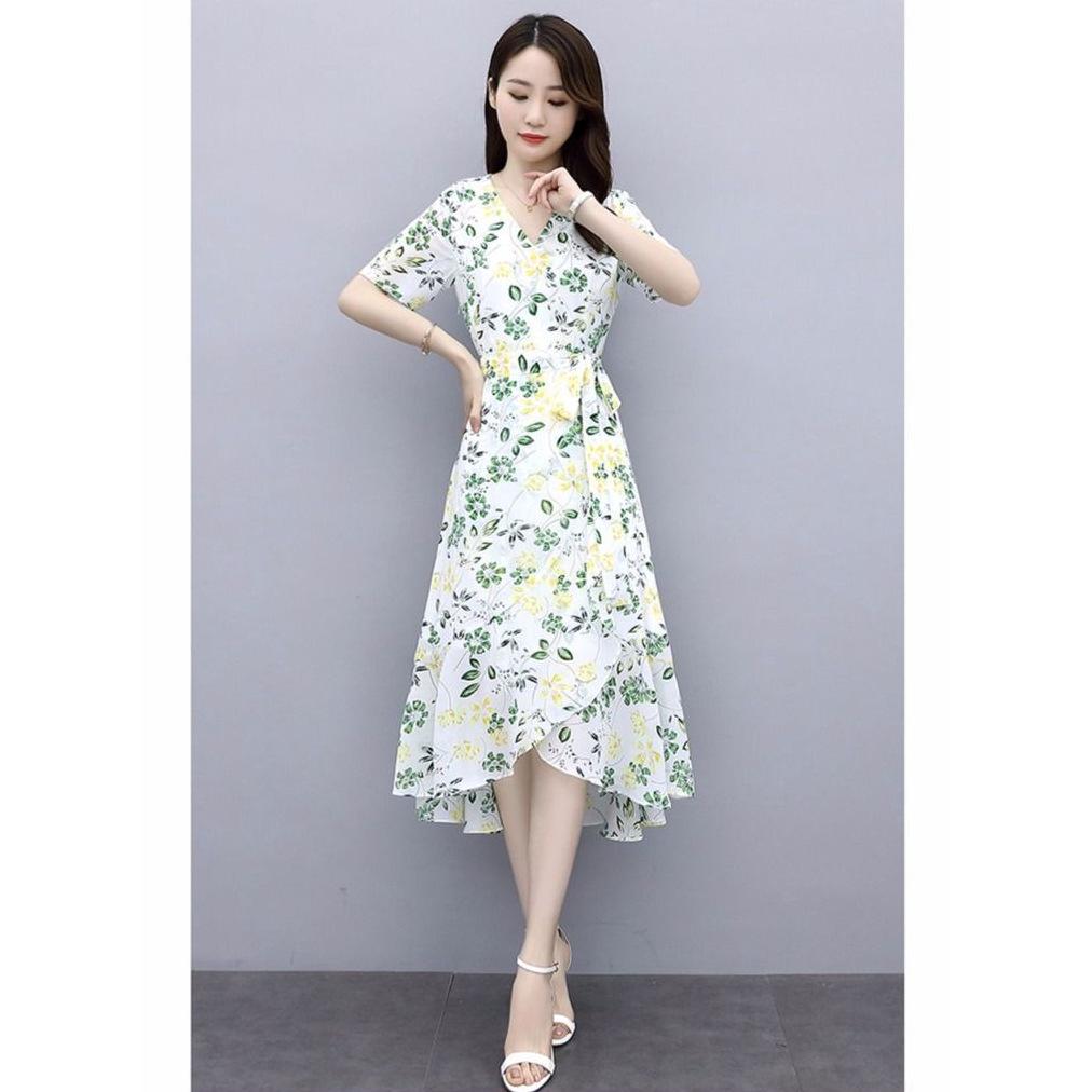 Elegant Floral Print Summer Dress for Women