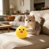 Brinquedos para Gatos Forma de Pato Amarelo Bolas Silenciosas de Lã Feltro Macio Resistente à Mordida Brinquedo para Gato Seguro para Mastigar Arranhar Brinquedo Divertido para Animal de Estimação para Filhote