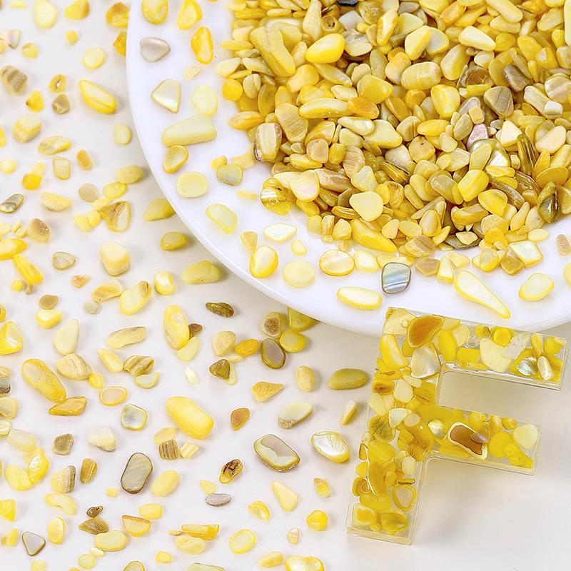 50g Crushed Shells Natural Pearl Light Nail Seashell Slices Particle Shell Charm for DIY Art Crafts Table Scatter Party Favor