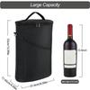 Portable Wine Cooler Bag Insulated Thermal Carrier for 2 Bottles Wine Outdoor Party Travel Portable Wine Tote Bag