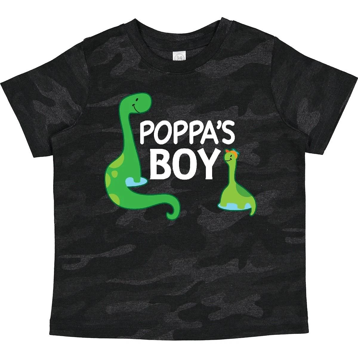 Inktastic Poppa s Boy Grandson Dinosaur Toddler T-Shirt Poppa Grandkids Boys Kid 100