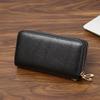 Korean Style Large Capacity Double Zipper Ladies Long Clutch Wallet and Coin Purse