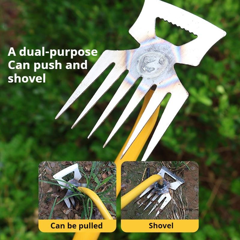 Gardening Weeding Tools Multi-tooth Handheld Rake Manganese Steel Loosening Soil Tools Farming Digging Wild Vegetables Hoe