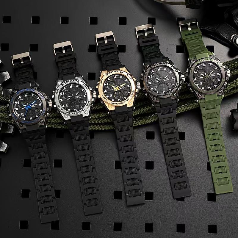 Teen Electronic Watch Men's Model, Junior High School Students' Multi-functional Waterproof Luminous Electronic Watch for Boys