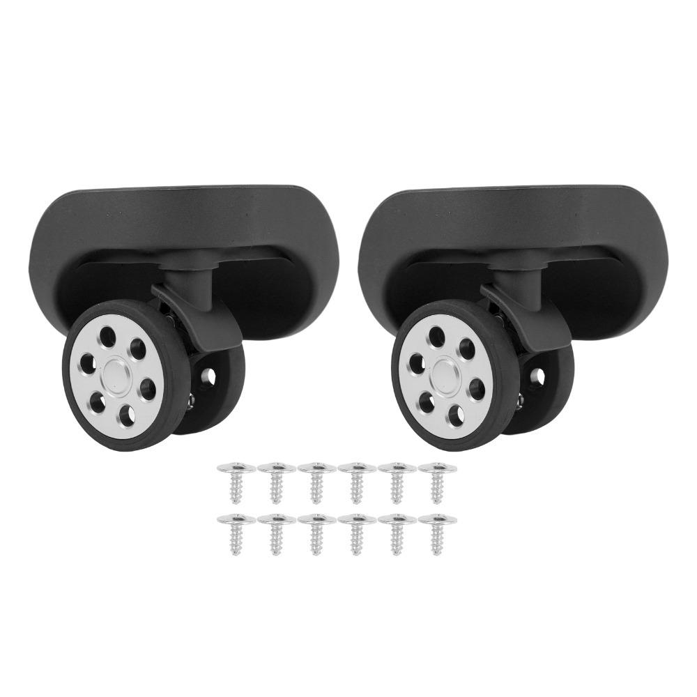 

1 Pair Durable Double Row Luggage Wheels 360 Degree Rotating Quiet Suitcase Replacement Wheels Luggage Caster Travel Suitcase чорний