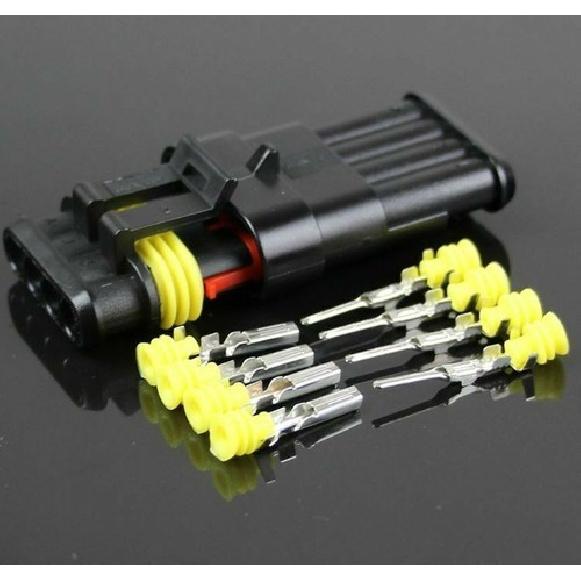 2 3 4 Pin Waterproof Electrical Wire Connector Car Truck Terminal Plug 15 Sets
