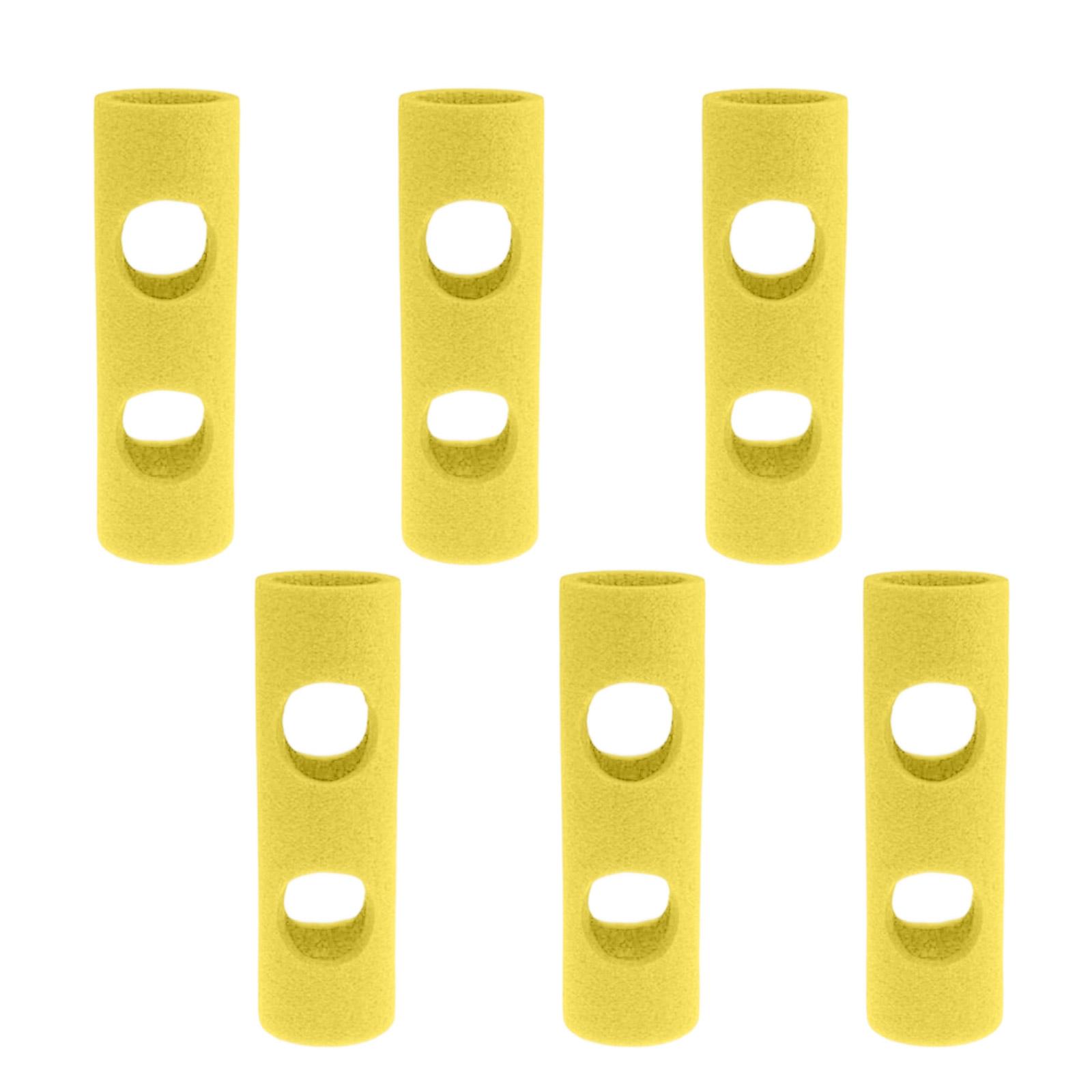 

6Pcs Pool Noodles Connector with 2 Hole Noodles Builder Connection Joint Swimming Poles Connector 30cm Length Enduring жёлтый