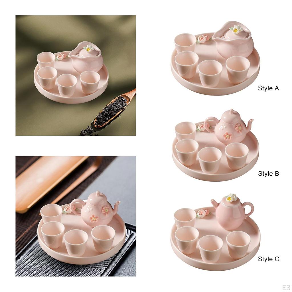 Ceramic Teapot Set for Girls Delicate Elegant Daily Use Chinese