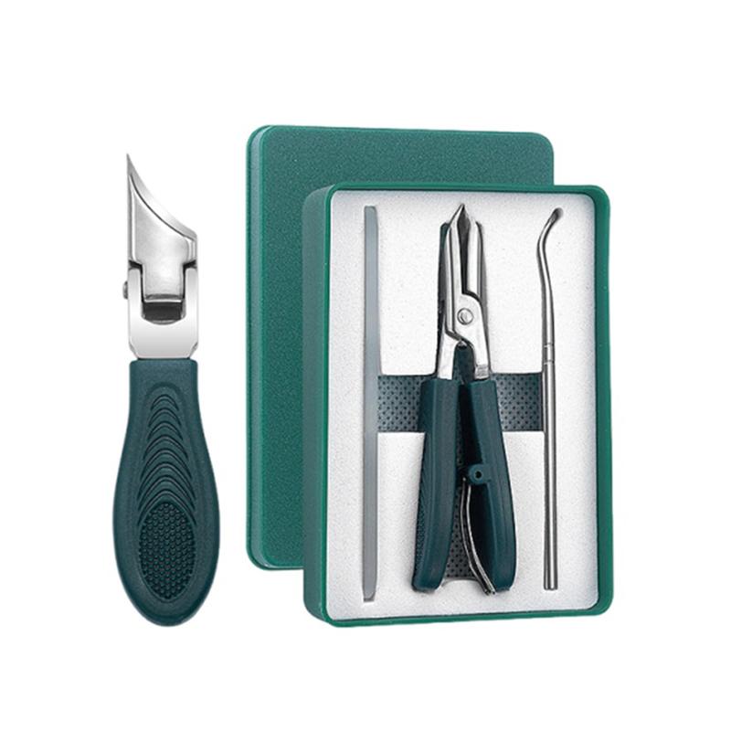 Slanted Nail Clipper Oblique Blade Ingrown Toenail Clipper Anti-Splash Wide Jaw Opening Hard Nails Curved Blade Manicure Tools