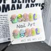 Handgemaakte Press-on Nagels Kort Eendenbekvormig Nepnagels met Strass Liefde Ster Ontwerp Volledige Dekking Draagbaar Frans Nepnagels