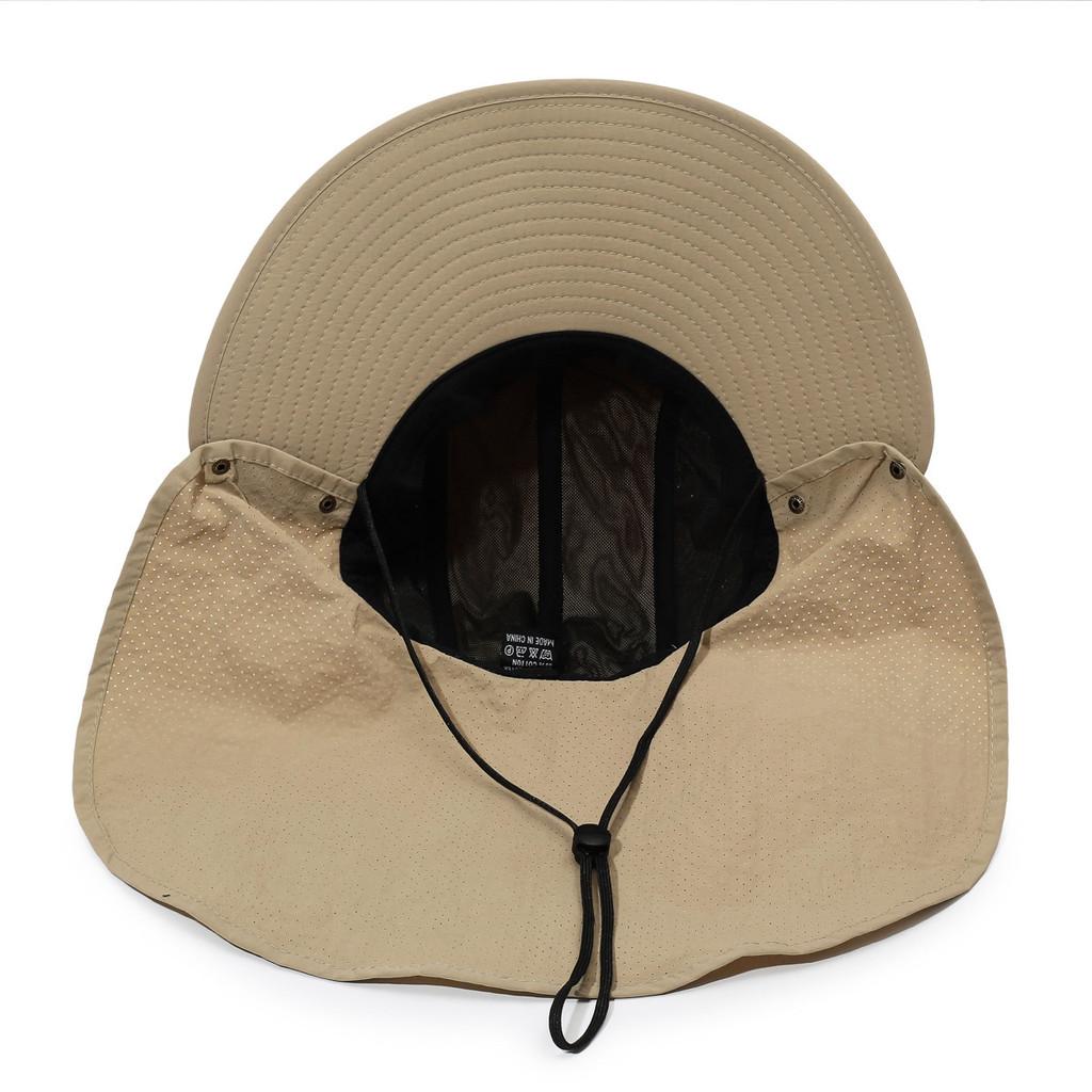 Outdoor Mens Sun Hat With Wide Brim And Breathable Polyester For Hiking Travel