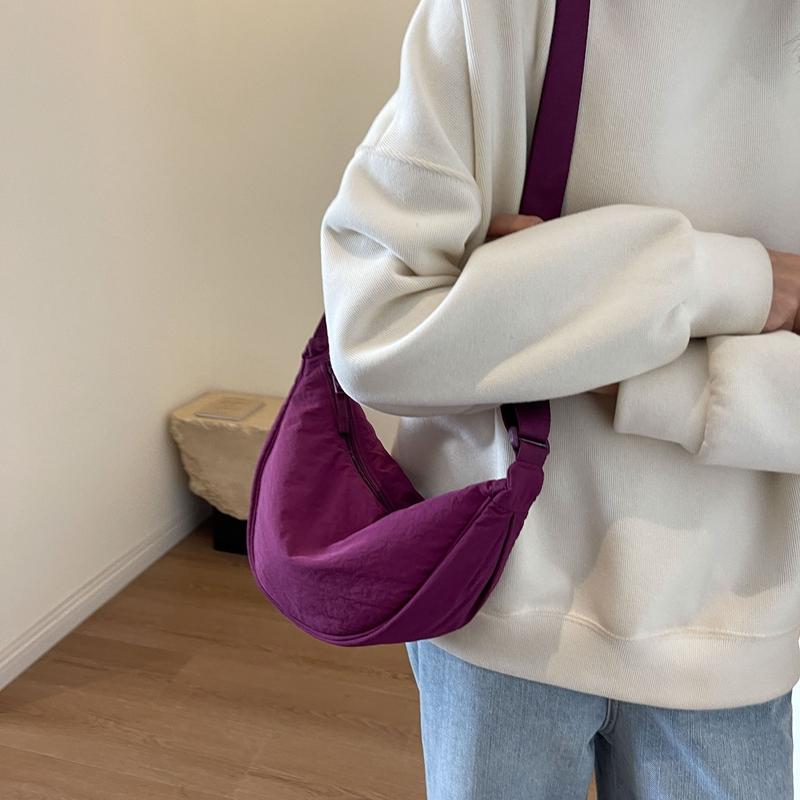 Small Bag Women's Simple All-Match Satchel Shoulder Bag Crossbody Dumpling Bag for Travel