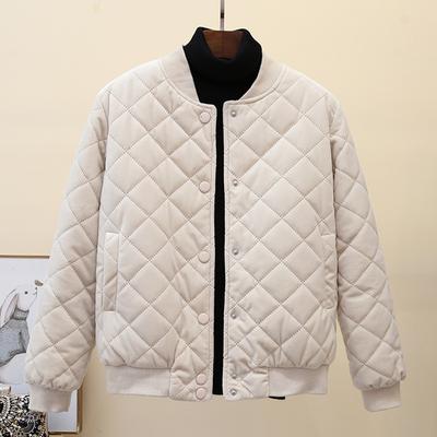 Chaqueta Corta de Mujer Cálida Chaquetas de Béisbol Acolchada Cremallera Chaqueta Brillante