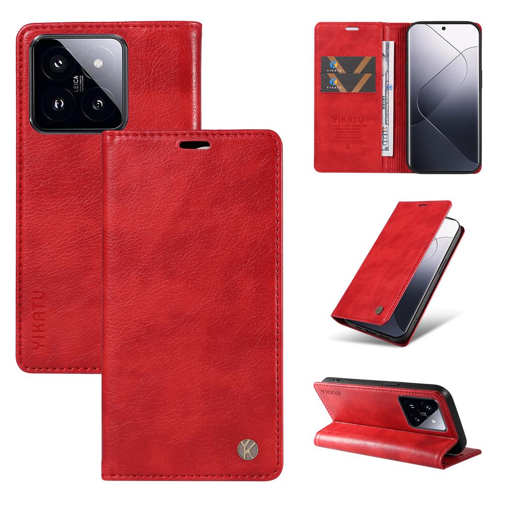 Lichee Pattern PU Leather Card Slots Wallet Phone Case for Xiaomi Redmi 10,9A,9C,Note 13,Poco X6,Redmi Note 12T Pro,13T,13C,C65,Redmi 13...
