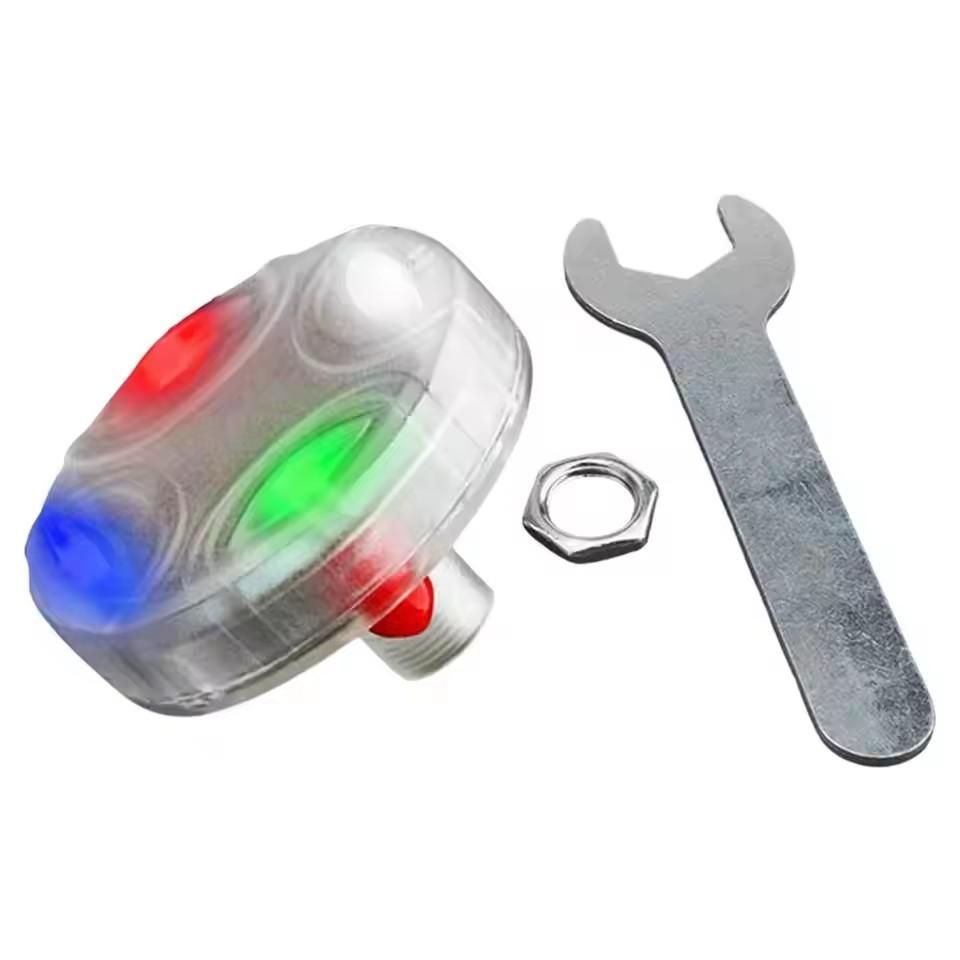 Solar powered car wheel hub lights ghost fire rainbow flashing decorative lights electric car valve lights motorcycle tire light