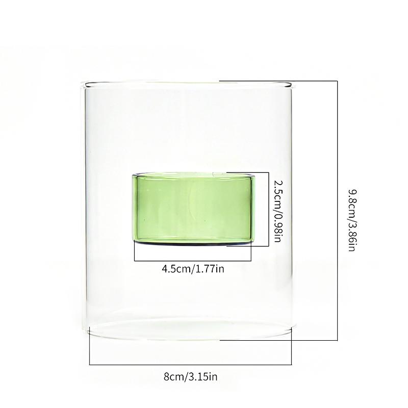 

1PC Colorful Candlestick For Table Centerpiece Candle Stand Creative Candle Cup Romantic Candle Cover Table Decor 4 colors зелёный