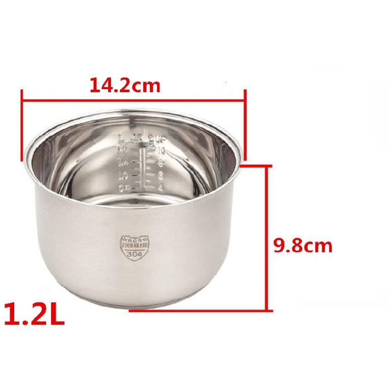 Non Stick Cooking Pot 304 Stainless Steel Rice Cooker Inner Container Replacement Accessories Food Rice Cooker POT