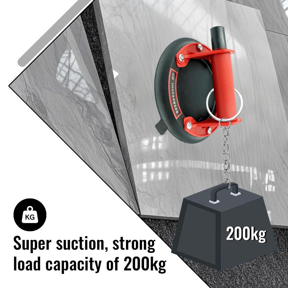 New Vacuum Suction Cup 200kg Loading Capacity Heavy Duty Vacuum Spreader for Tile Adsorption Glass Granite Lifting 8 Inch Cup