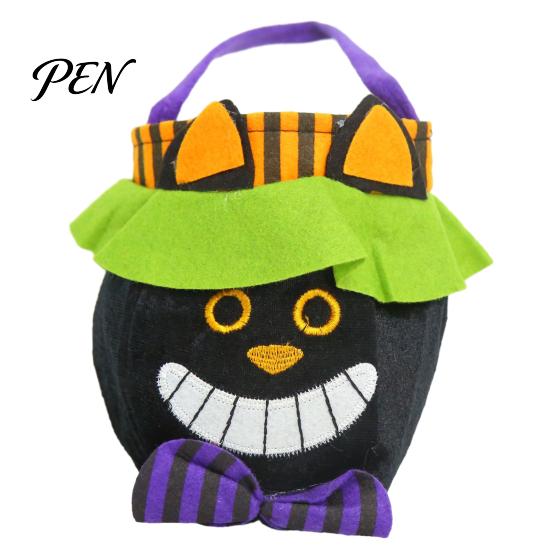 Atmospheric Photo Props Halloween Candy Bags for Kids, Trick or Treat Handbag with Handle, Spooky Small Toy Storage Containers Witch Ghost Black