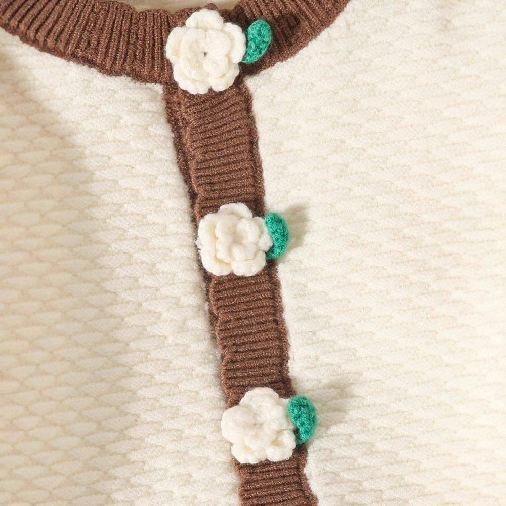 3-7Y Girls' Sweater Set - New Autumn/Winter Cardigan Knit Sweater Long Sleeve + Knit Sweater Dress Two-Piece Set