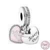 925 Sterling Sølv Hjerte & Mamma Dangle Dream Catcher Charm Fit OriginalNew Armbånd DIY Smykker For Dame Armbånd DiyBeads