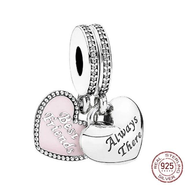 925 Sterling Sølv Hjerte & Mamma Dangle Dream Catcher Charm Fit OriginalNew Armbånd DIY Smykker For Dame Armbånd DiyBeads