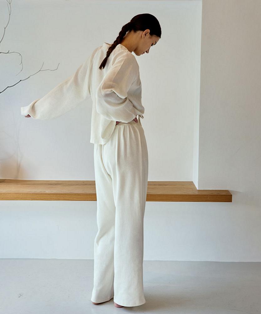 Debiweeo Long Wide Training Pants Devi-B0072-Cream